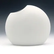 Linsenvase weißes Porzellan