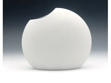 Linsenvase weißes Porzellan
