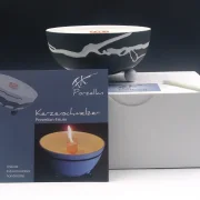 Schmelzlicht aus edlem Porzellan für drinnen und draußen