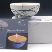 Schmelzlicht aus edlem Porzellan für drinnen und draußen