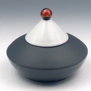 Schwarz,weiße Porzellandose